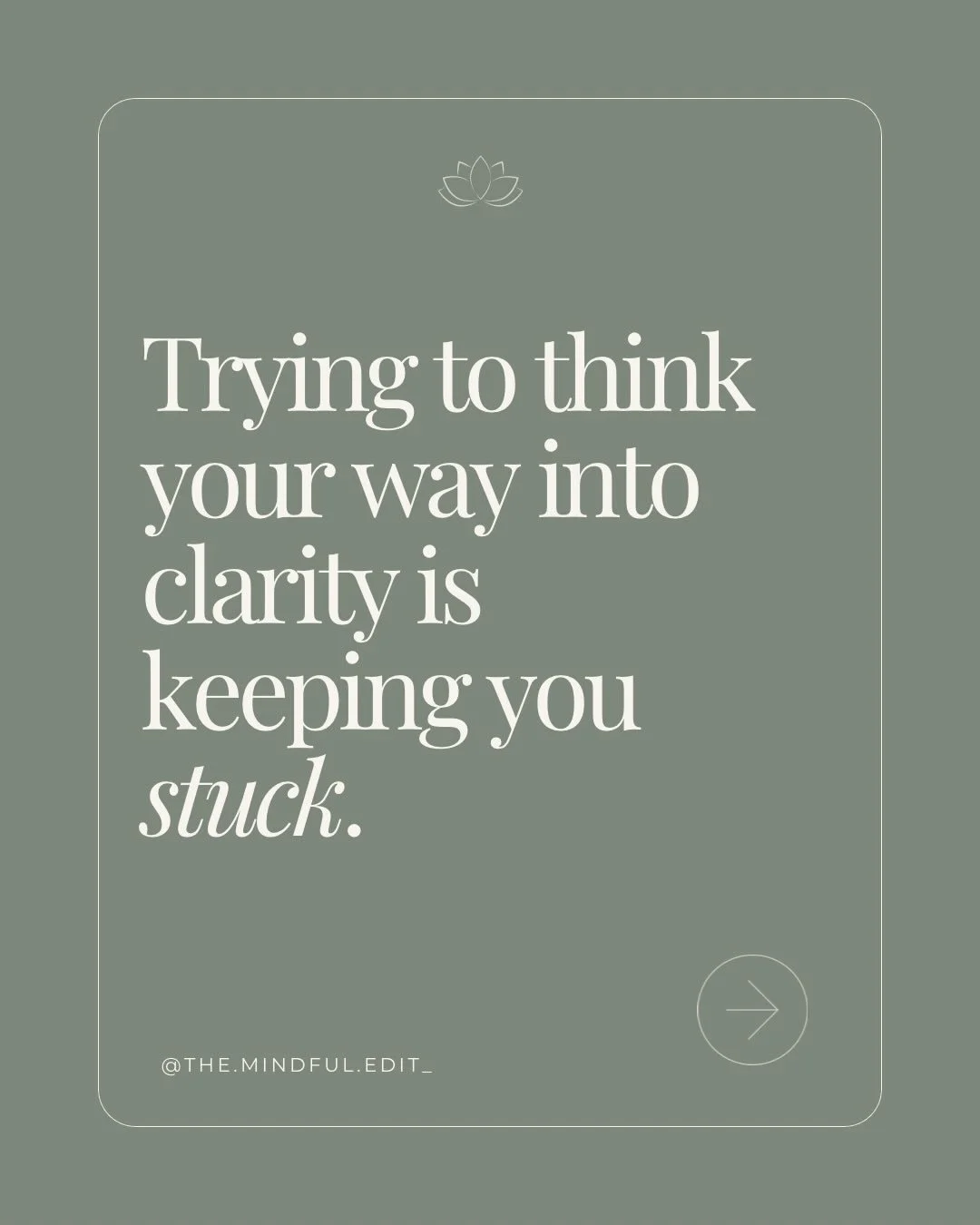 There&rsquo;s a specific kind of stuck
that only shows up when things get quiet.

When you&rsquo;re not distracted.
Not busy.
Not moving from one thing to the next.

Just left alone with your own thoughts.

And somehow&hellip; you end up in the same 