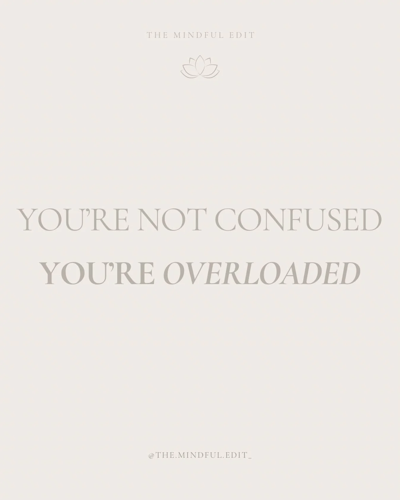 A lot of women think they need to make a decision, get clearer, or try harder to figure things out.

But often, the problem is not confusion.

It&rsquo;s overload.

Too much mental noise.
Too much pressure.
Too much being carried all at once.

And wh