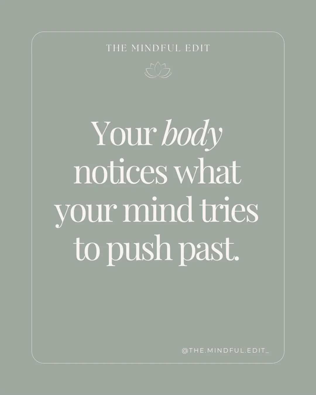 I think sometimes we get so used to pushing through that we do not realize what our body has been trying to tell us.

The tension. 
The fatigue. 
The heaviness. 
The irritability. 
The feeling that everything feels like a little too much.

Sometimes 