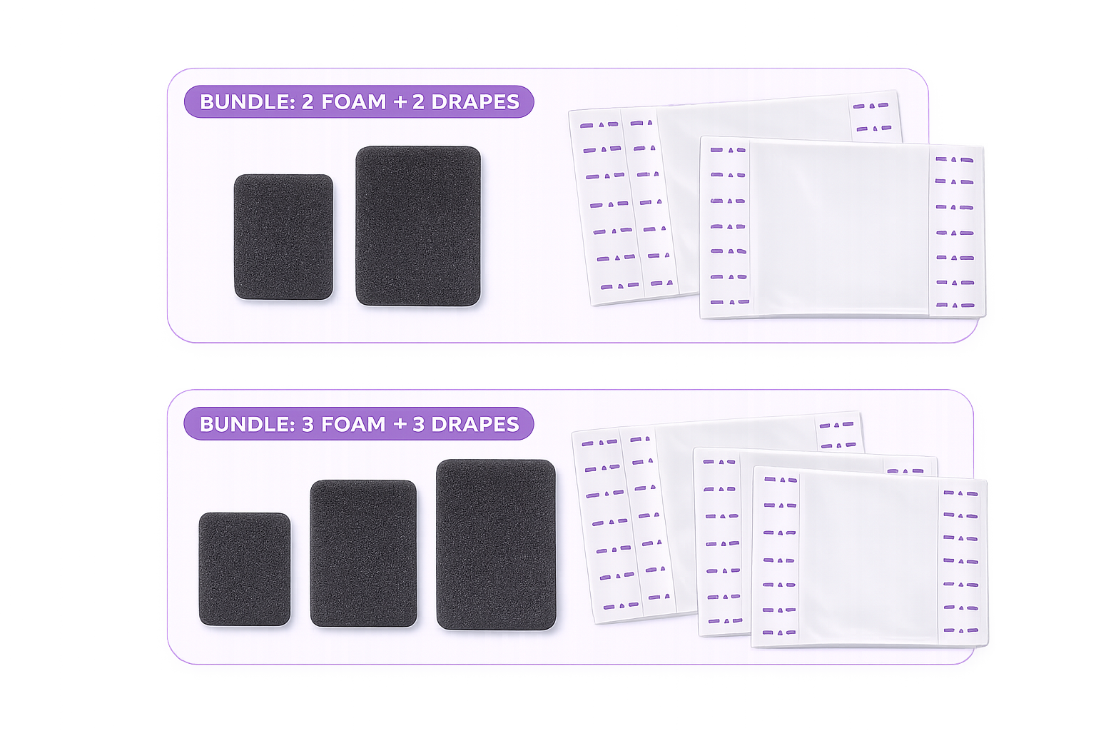 Foam and Drape combo kits wound vac dressings