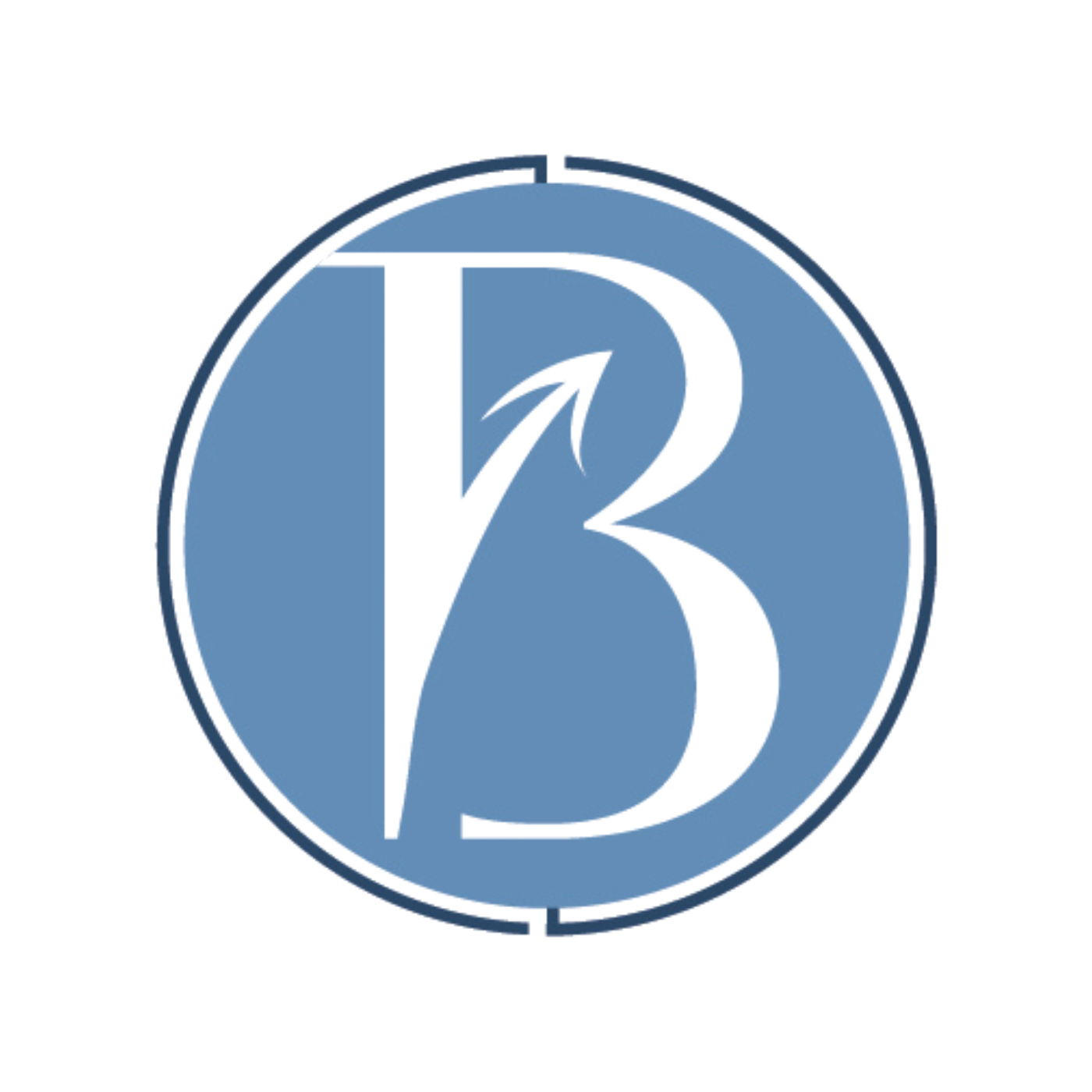 Huntsville Behavioral Associates B Logo inside a blue circle.