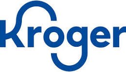 Part of the Kroger logo with the blue Kroger text and a curved line above.