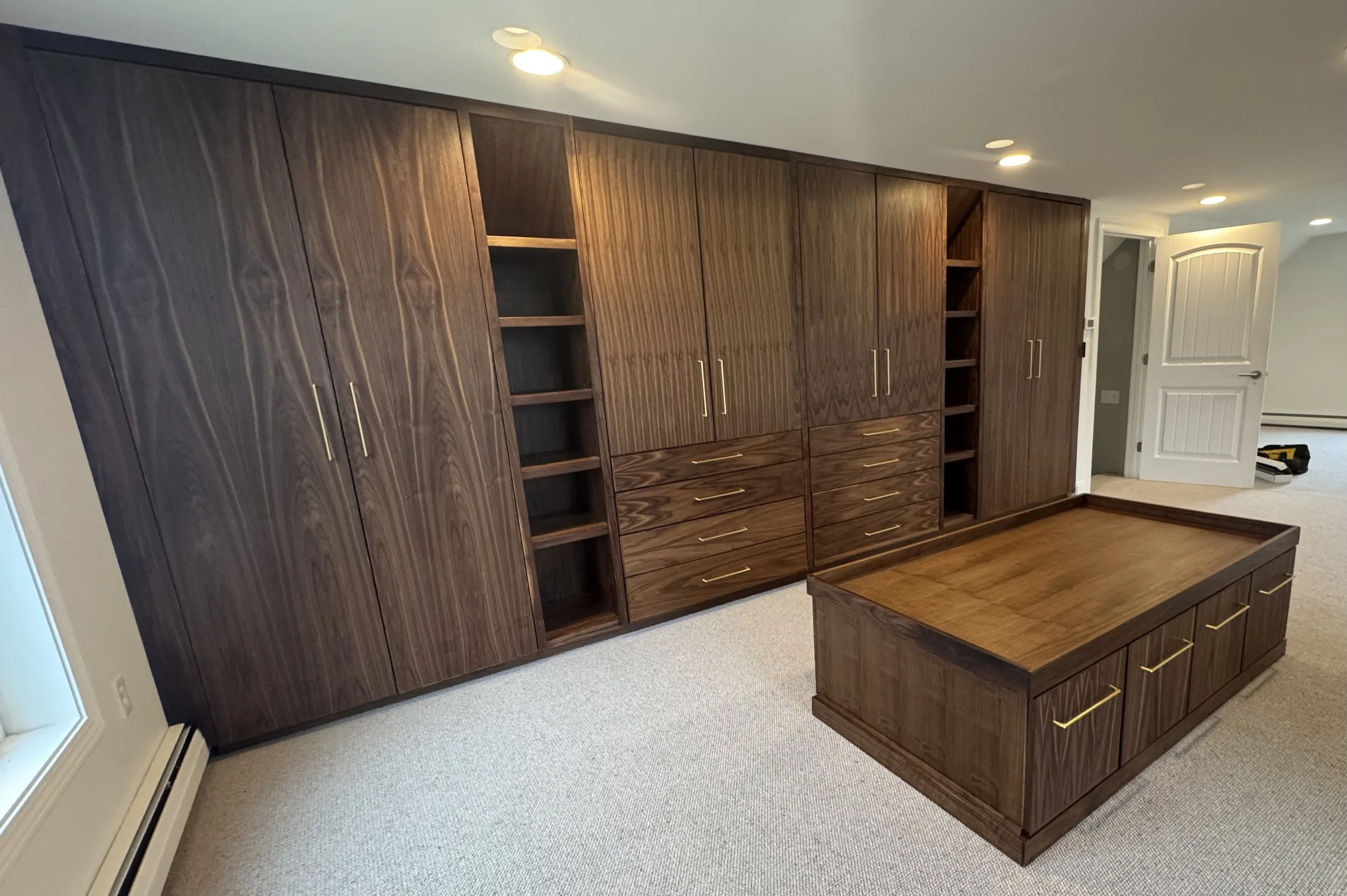 Next Level Walnut Closet and Storage Bench
