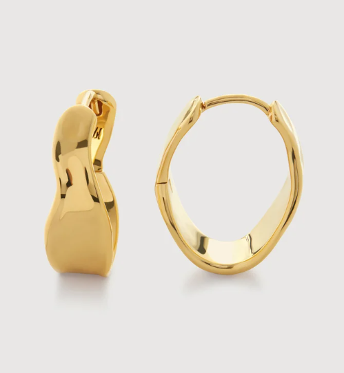Medium Hoop Earrings sustainably made in gold vermeil by Monica Vinader