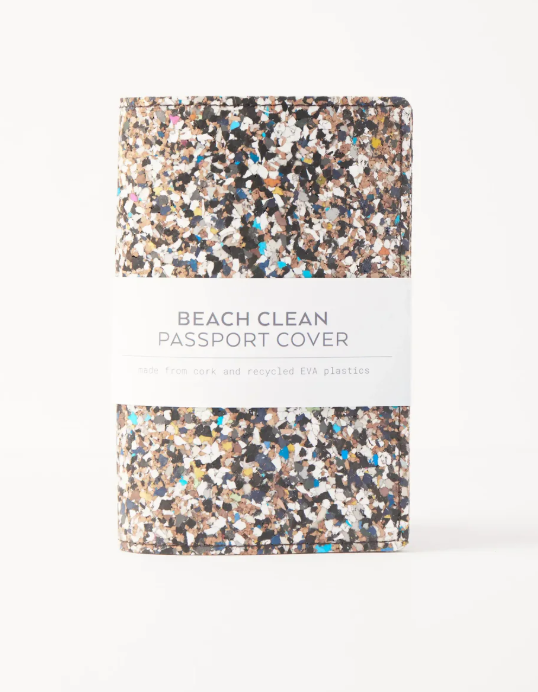 Beach Clean passport holder sustainably made from cork and recycled plastic by LIGA