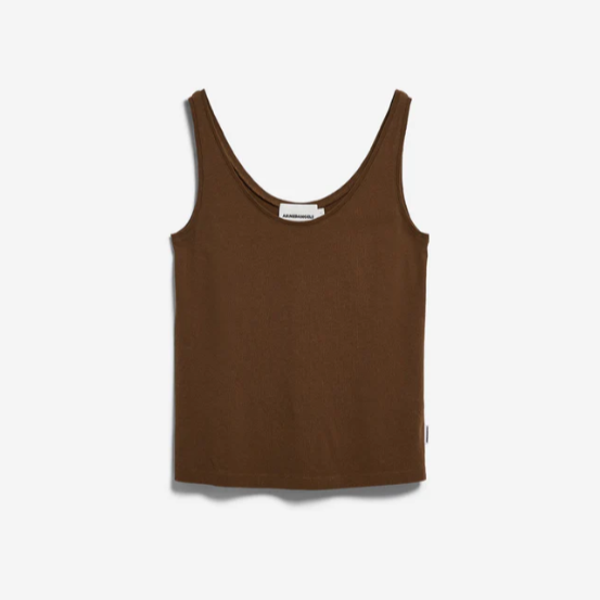 Brown linen blend top €41