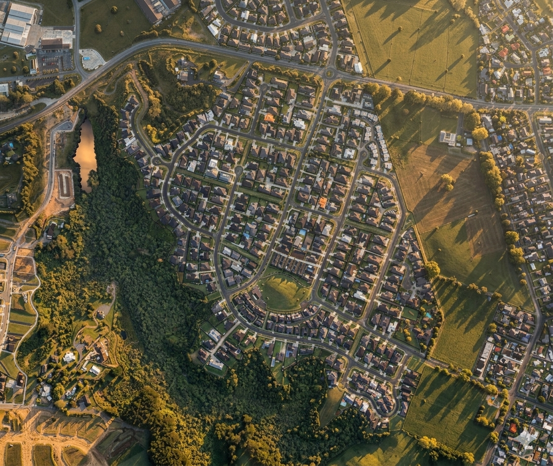 Cambridge Park Subdivision, Cambridge, Ariel shot