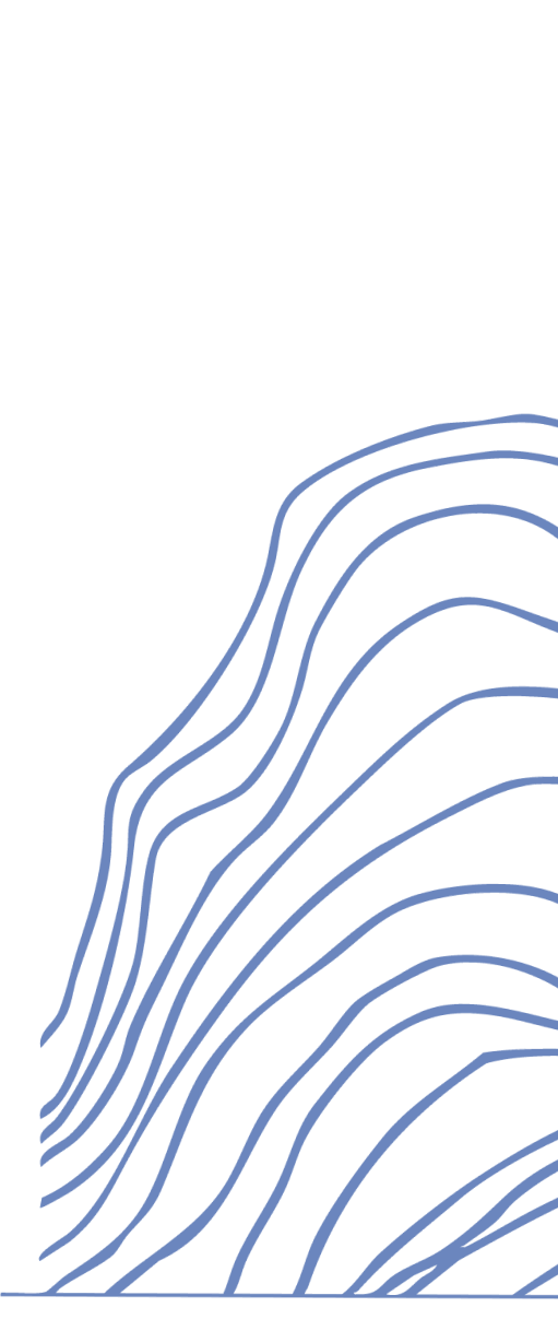 Black background with blue contour lines creating an abstract landscape pattern.