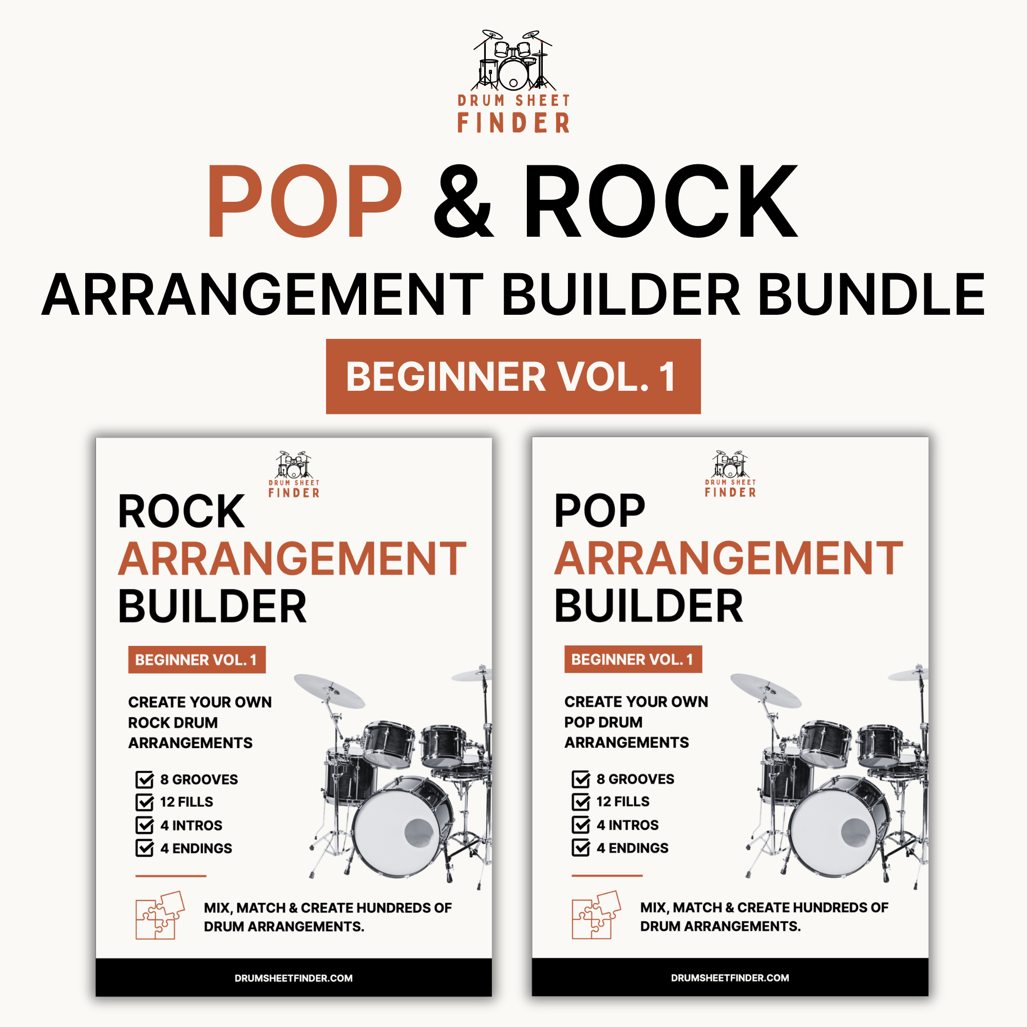 Pop & Rock Arrangement Builder Bundle - Beginner Vol. 1