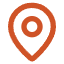 A location pin icon, indicating a specific place or point on a map.