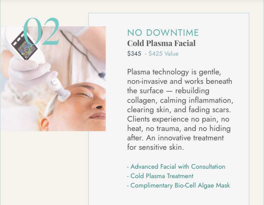 Non-invasive yet powerful technology that targets wrinkles, scars, pigmentation and more + our Advanced Facial