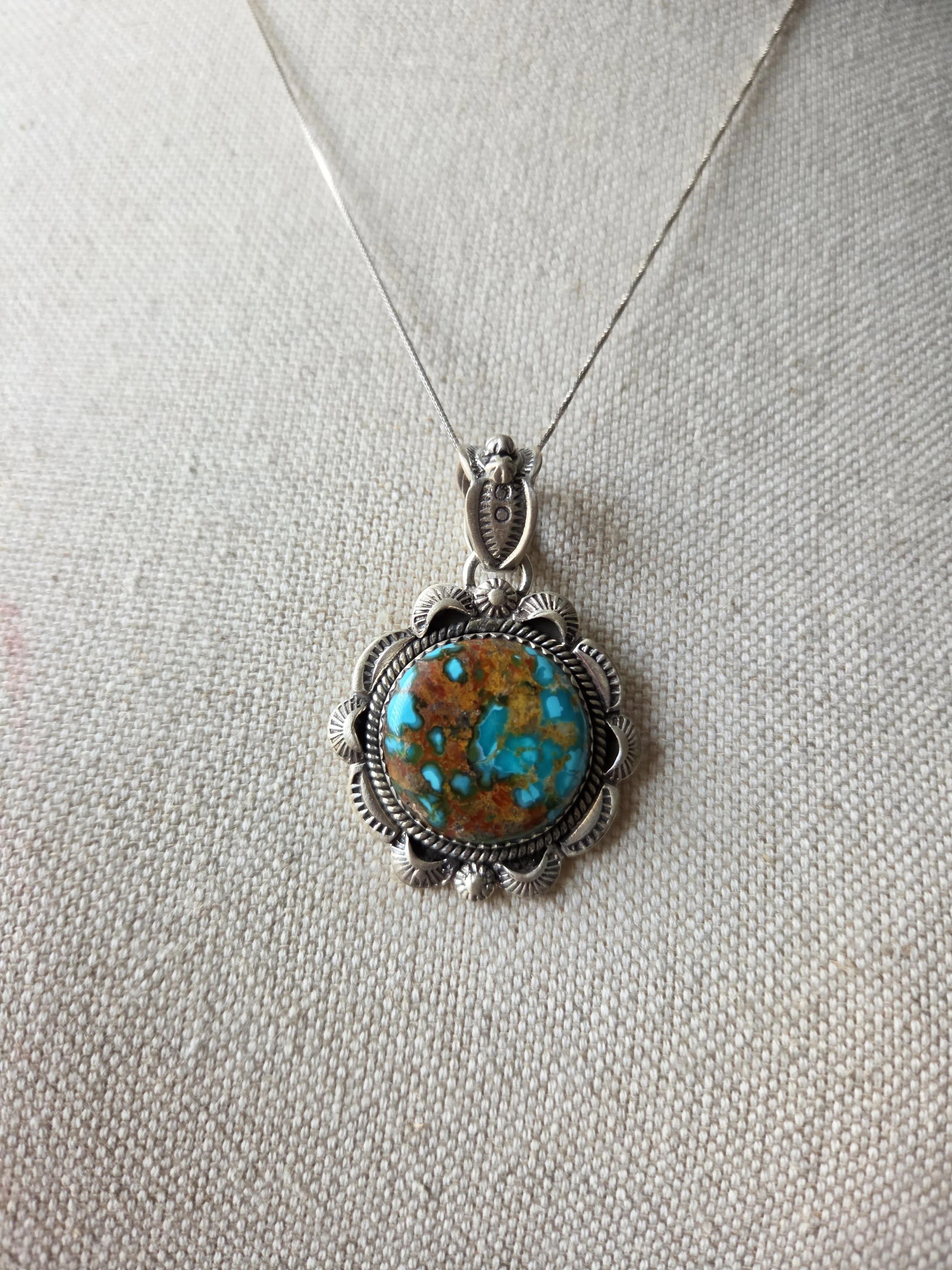 Sterling Silver Royston Turquoise Necklace