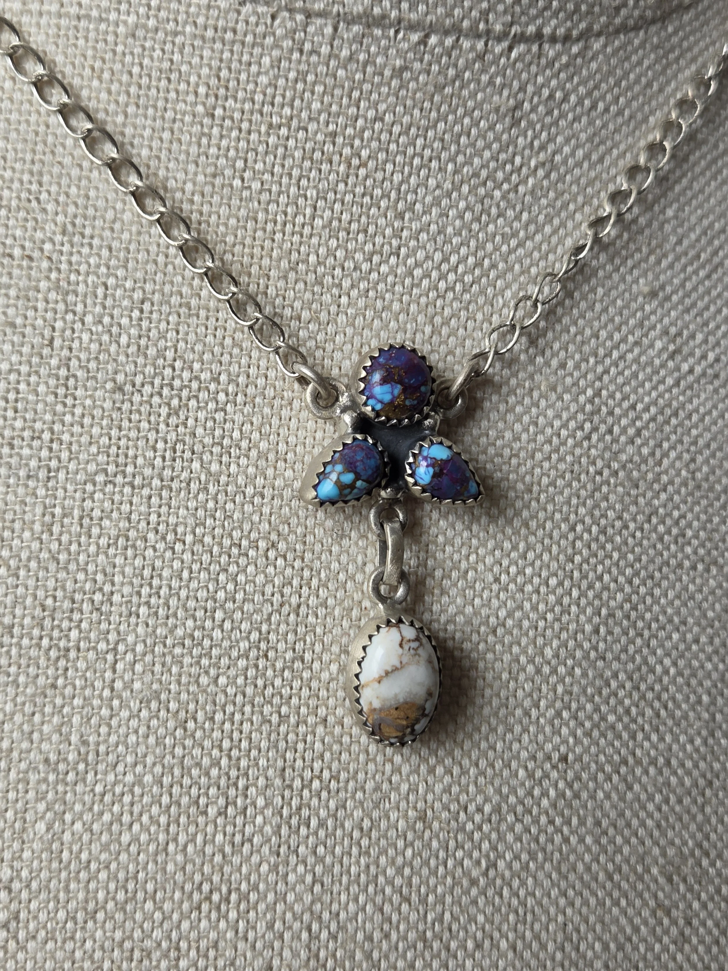 Sterling Silver Wild Horse Purple Mojave Necklace