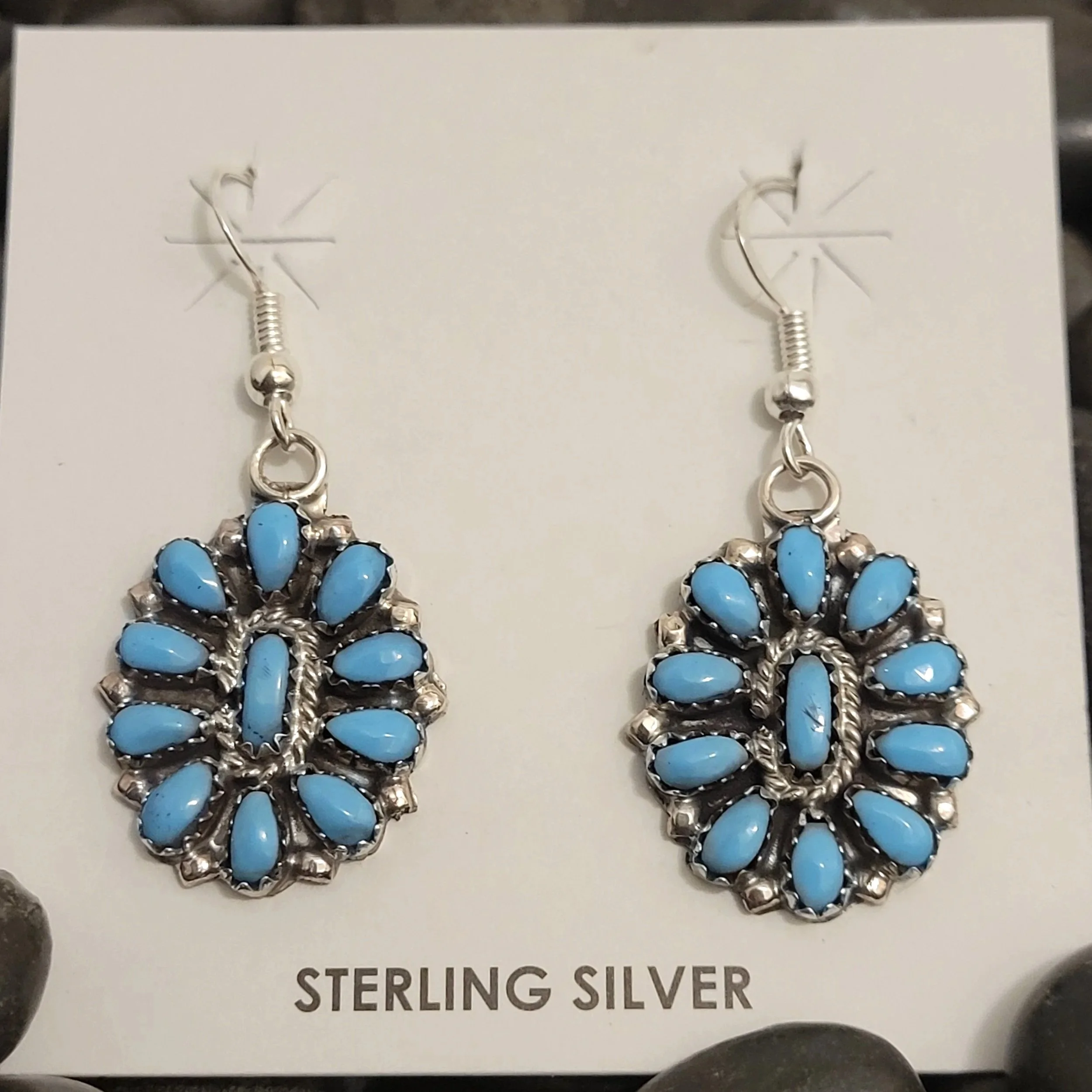 Sterling Silver Cluster Earrings