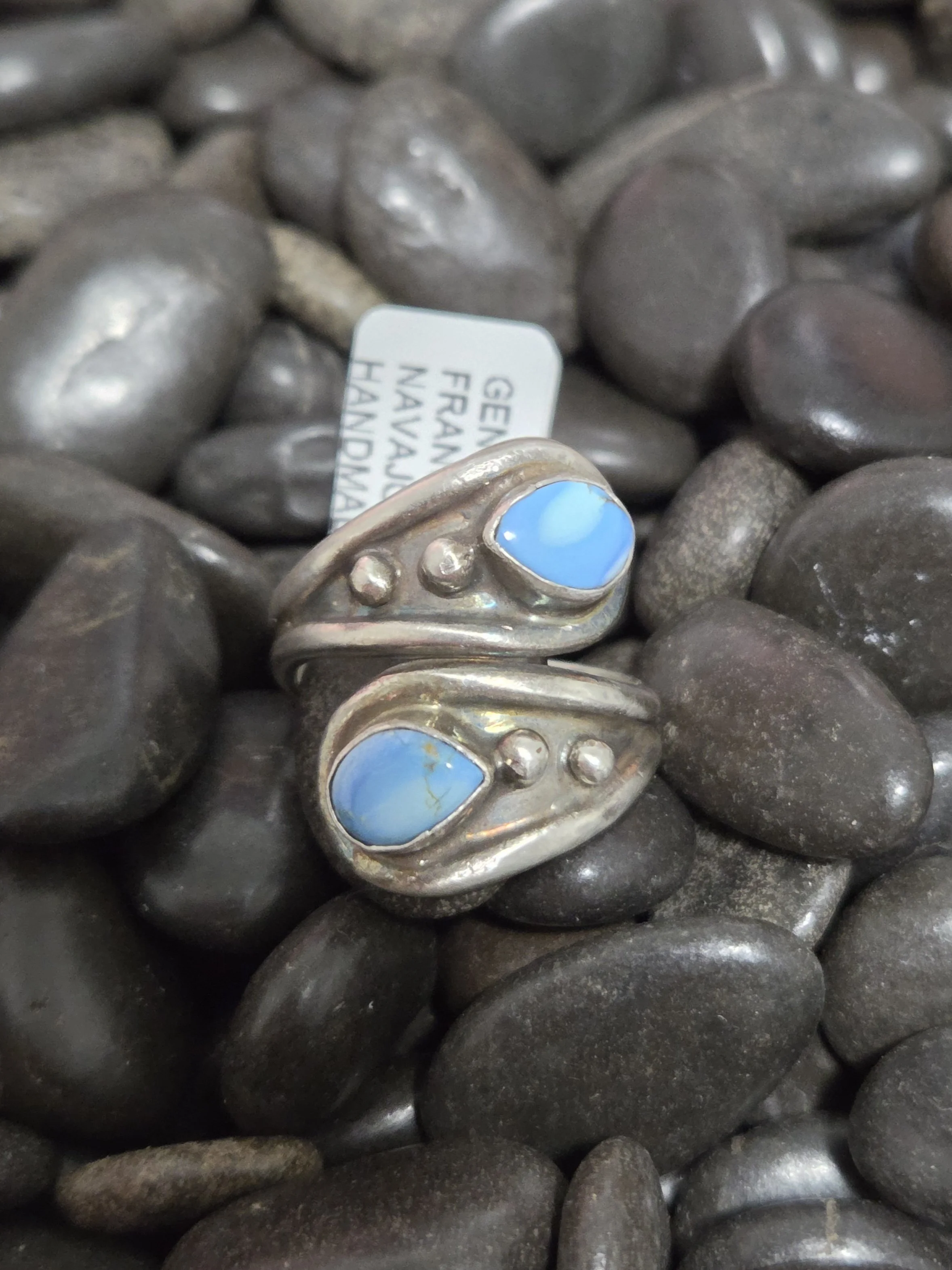 Sterling Silver Golden Hills Bypass Ring Sz 7 Adjustable - Native American