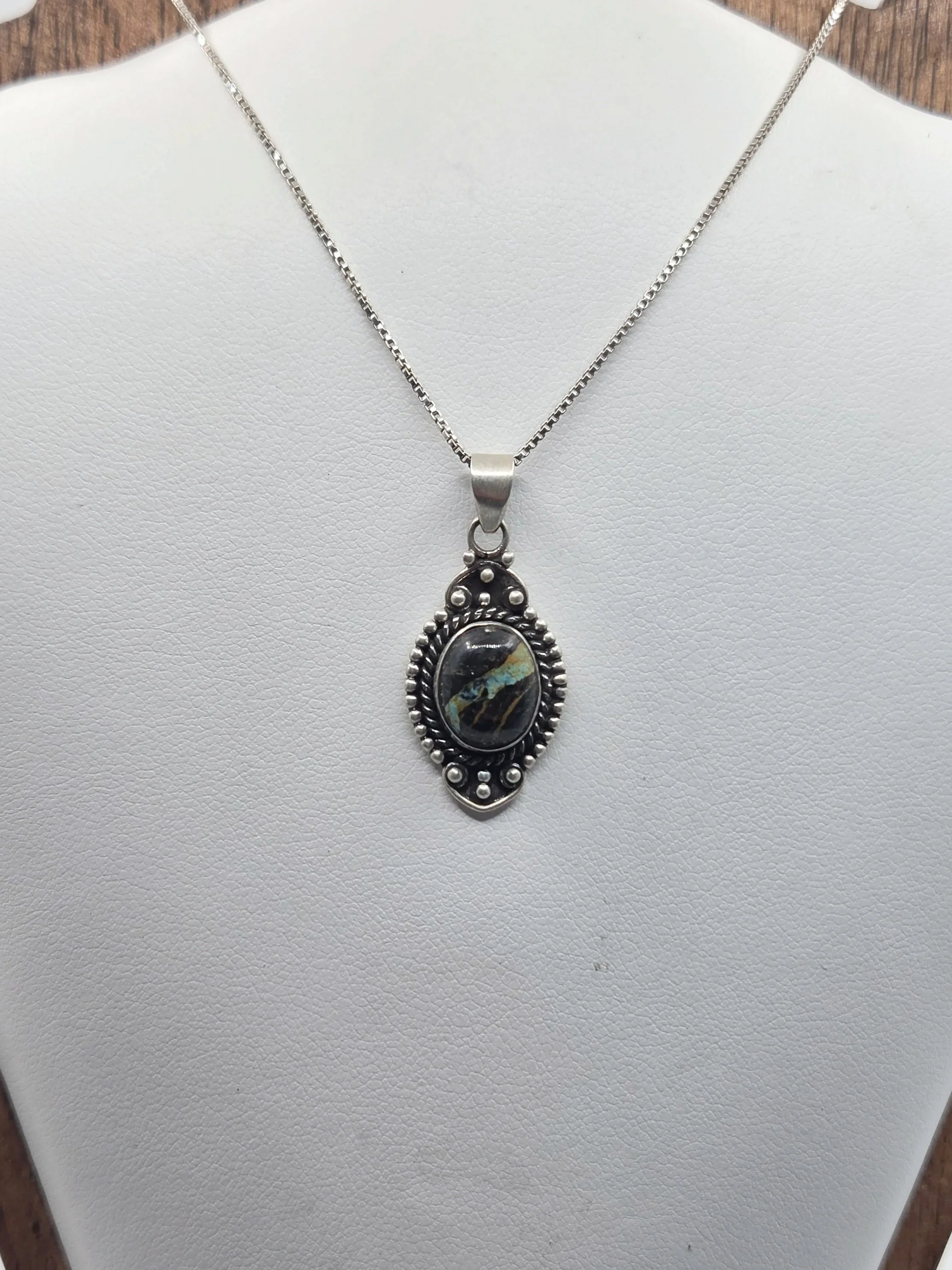 Dainty Sterling Silver Blackjack Necklace #1