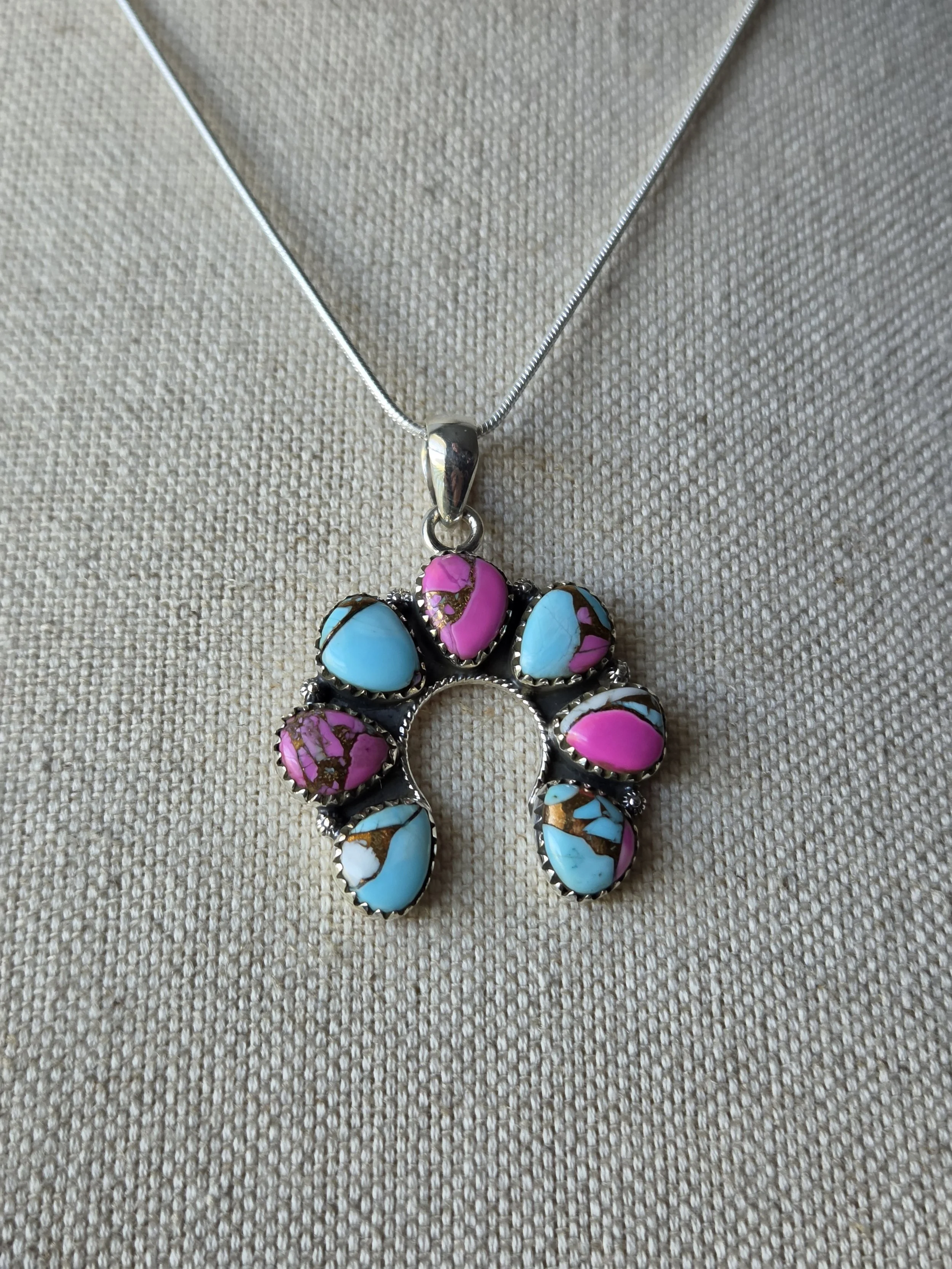 Sterling Silver Cotton Candy Dahlia Naja Necklace