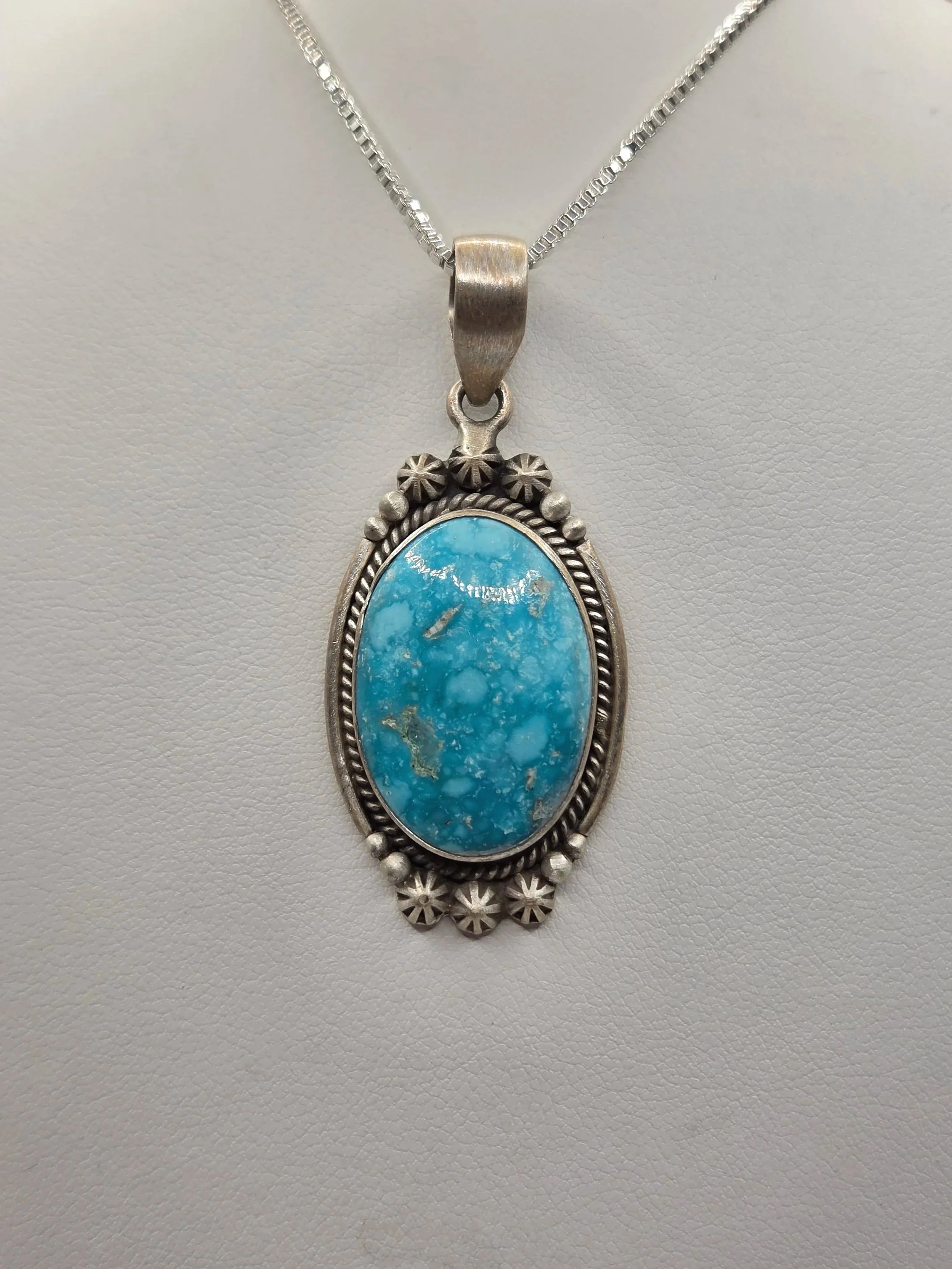 Sterling Silver Tonopah Turquoise Necklace