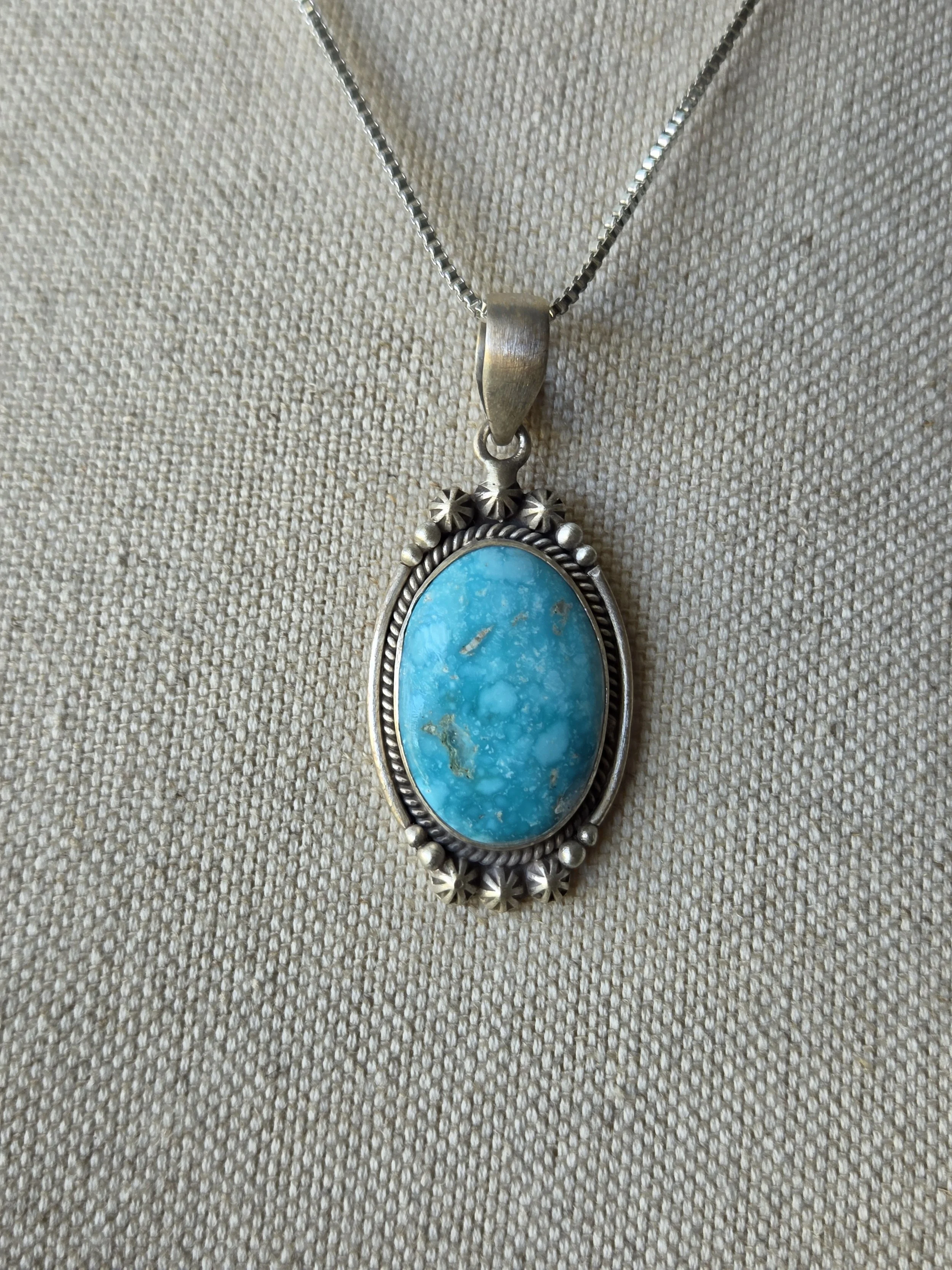 Sterling Silver Tonopah Turquoise Necklace