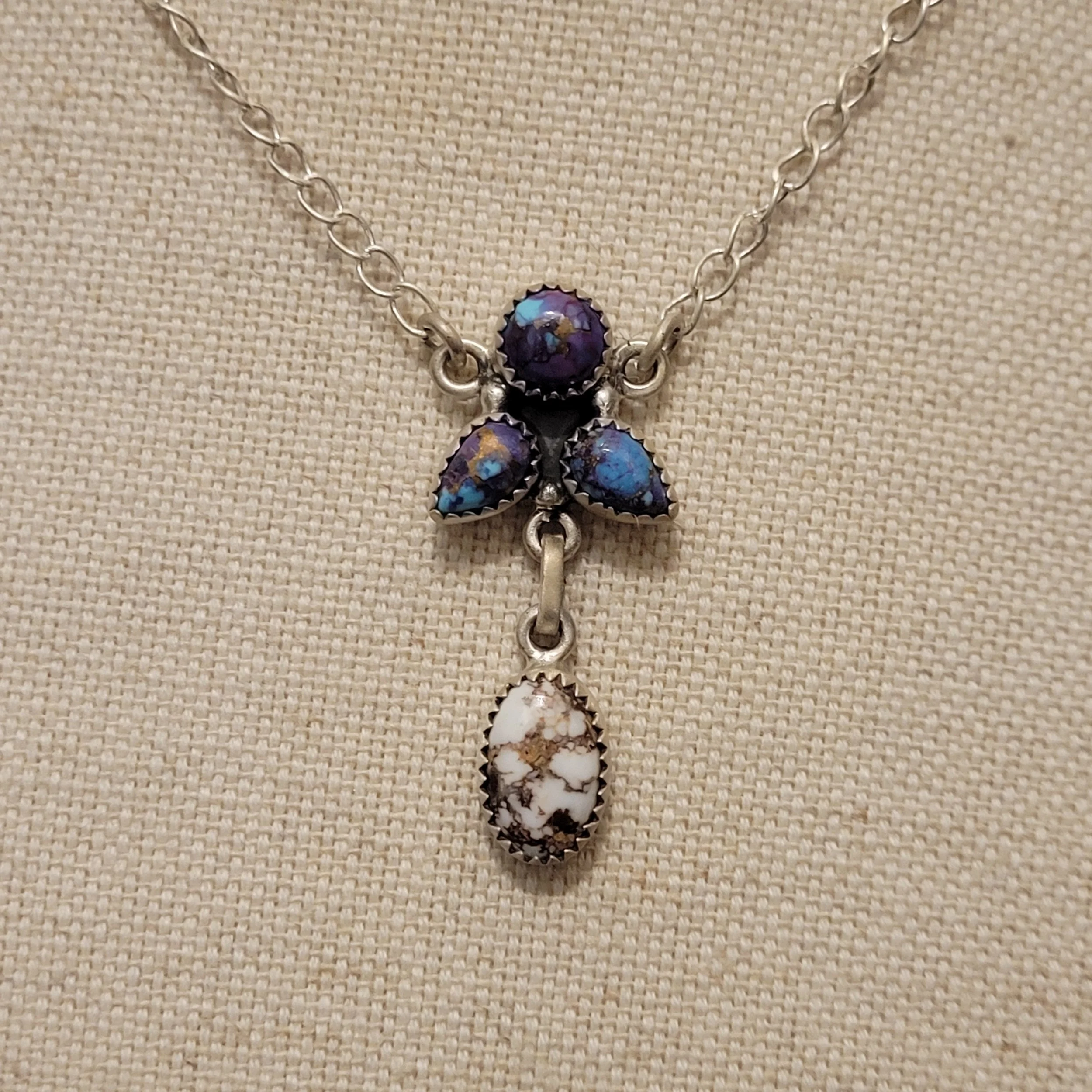 Sterling Silver Wild Horse Grape Dahlia Necklace