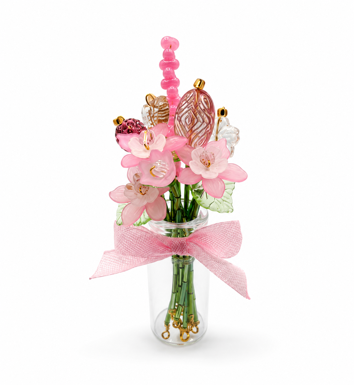 Blush Grace Glass Floral Bouquet