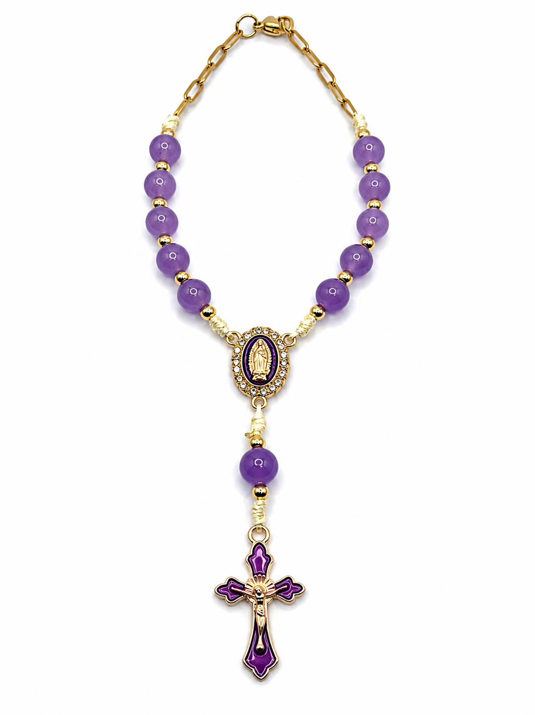 Amethyst Journey Rearview Mirror Rosary