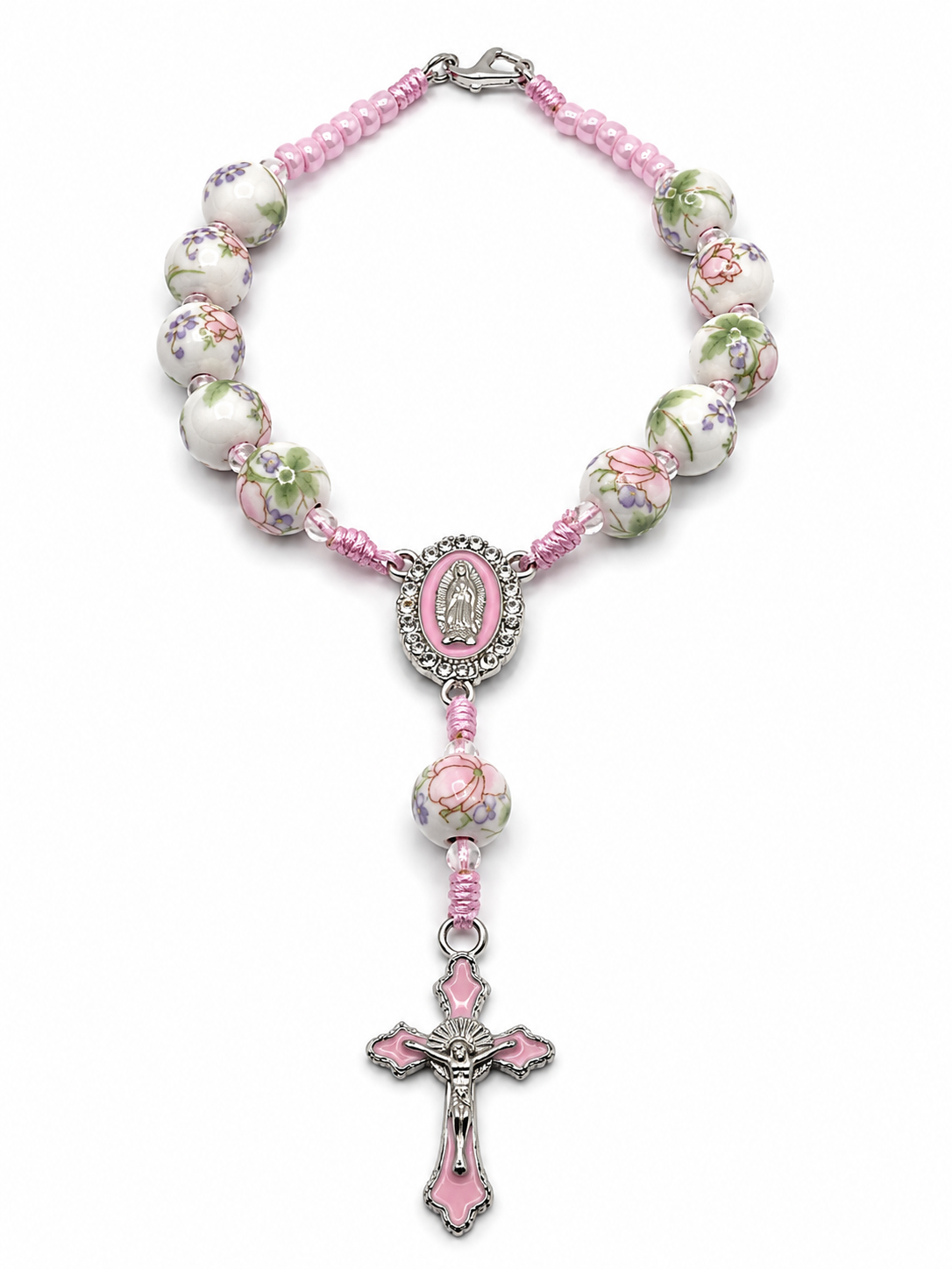 Mary's Garden Rearview Mirror Rosary