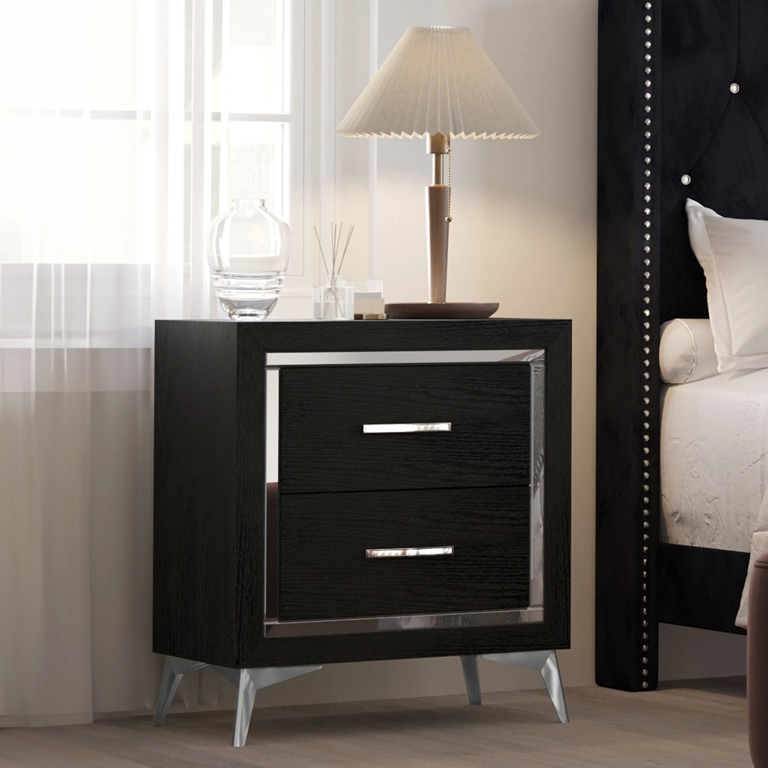 Huxley Black Nightstand