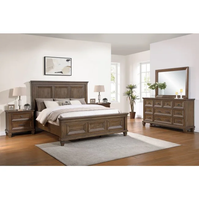 Mariana moca bedroom queen set 4 pc