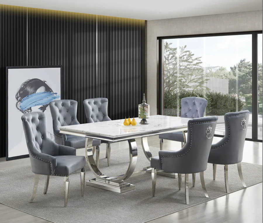 D1003 MCF 7pc Dining Set (Table, 6 chairs)