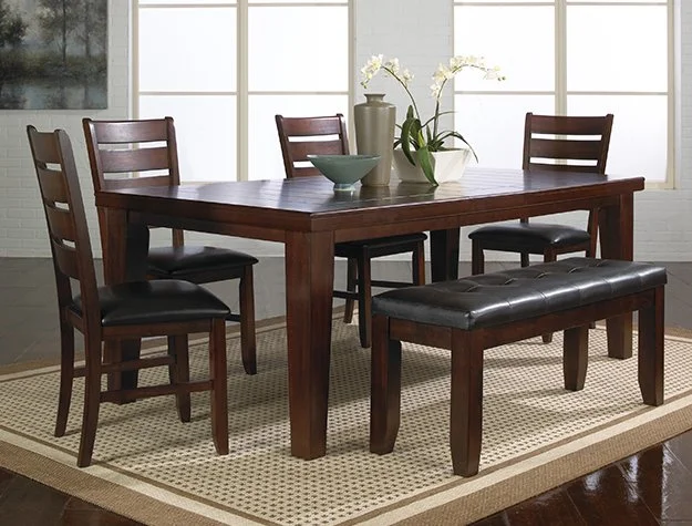 Bardstown 2152 6pc Dining Set (Table, 4 chairs, 1 bench)