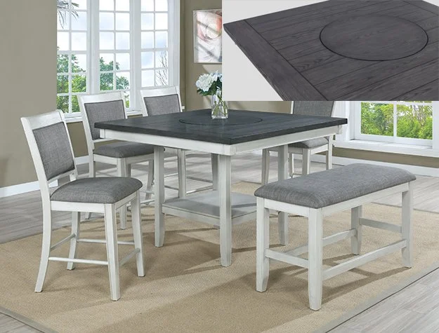 Fulton CG 6pc Counter Dining Set (Table, 4 chairs, 1 bench)