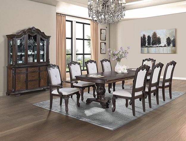 Kiera 7pc Dining Set (Table, 4 side chairs, 2 arm chairs)