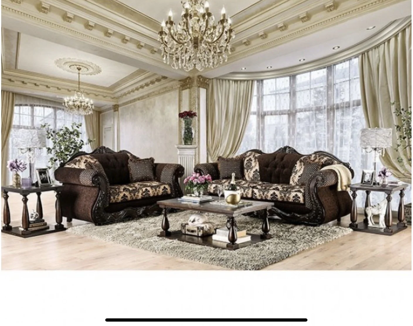 Cristal 2 pc Set (Sofa & Loveseat)