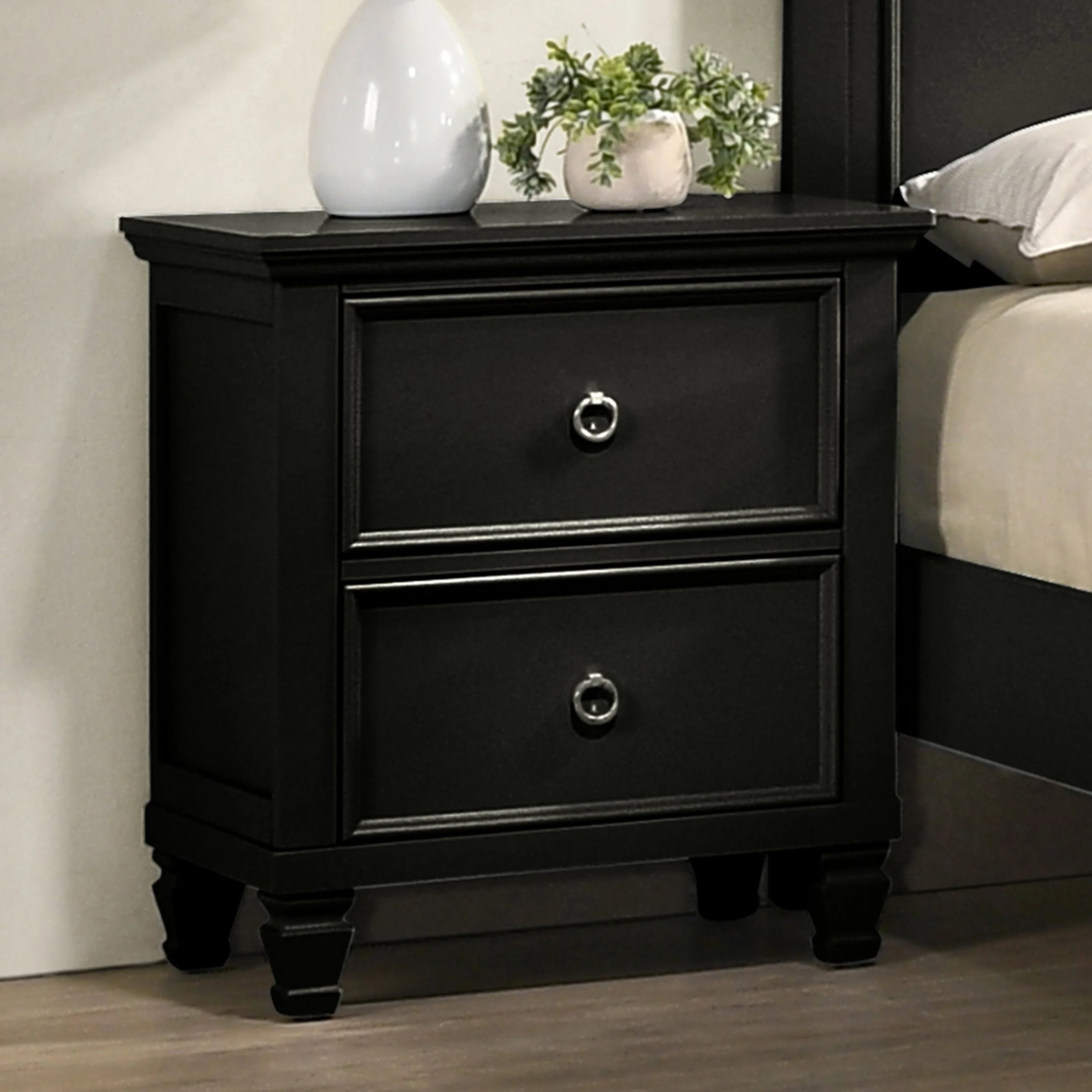 Tamarack Black Nightstand