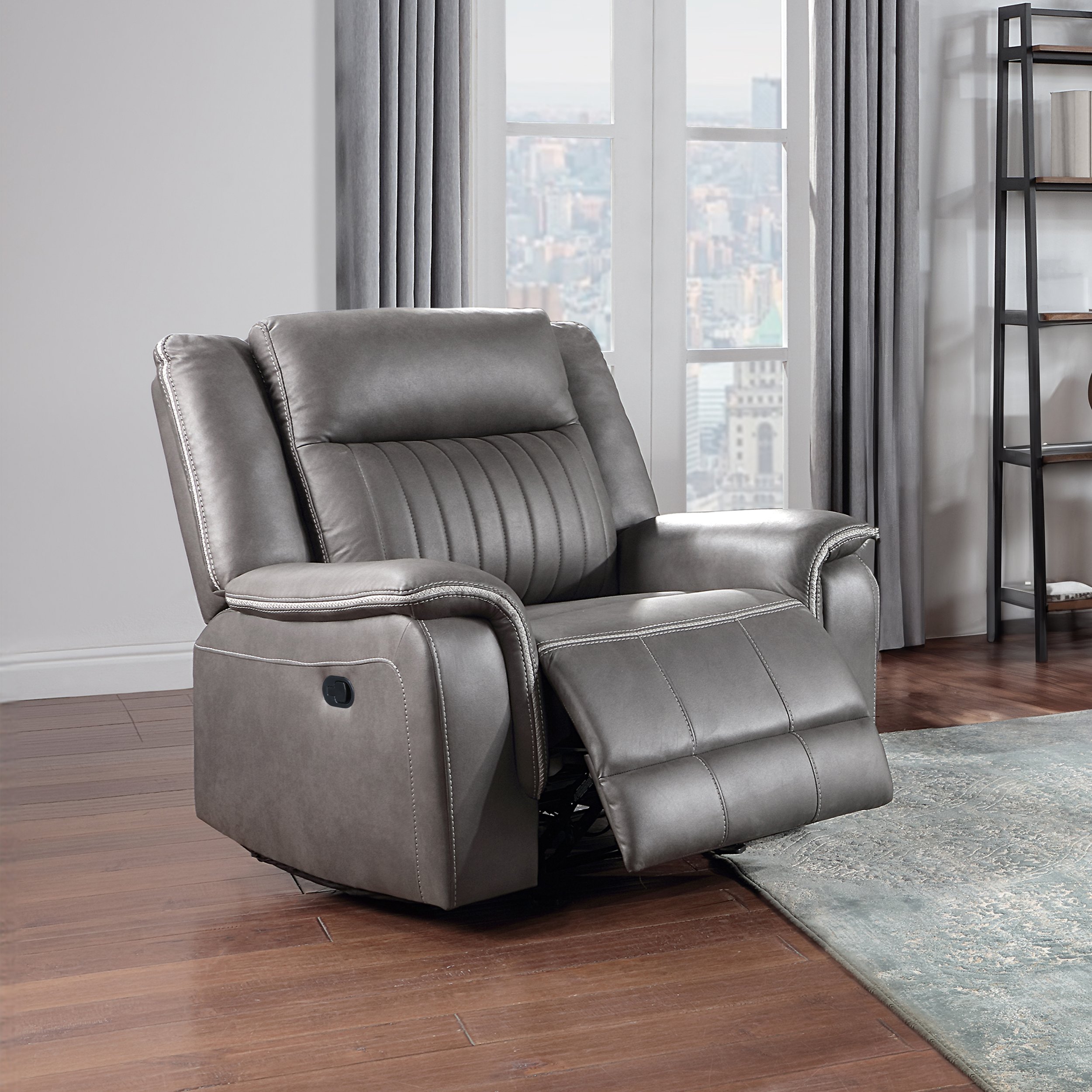 ENZO GLIDER RECLINER- GRAY