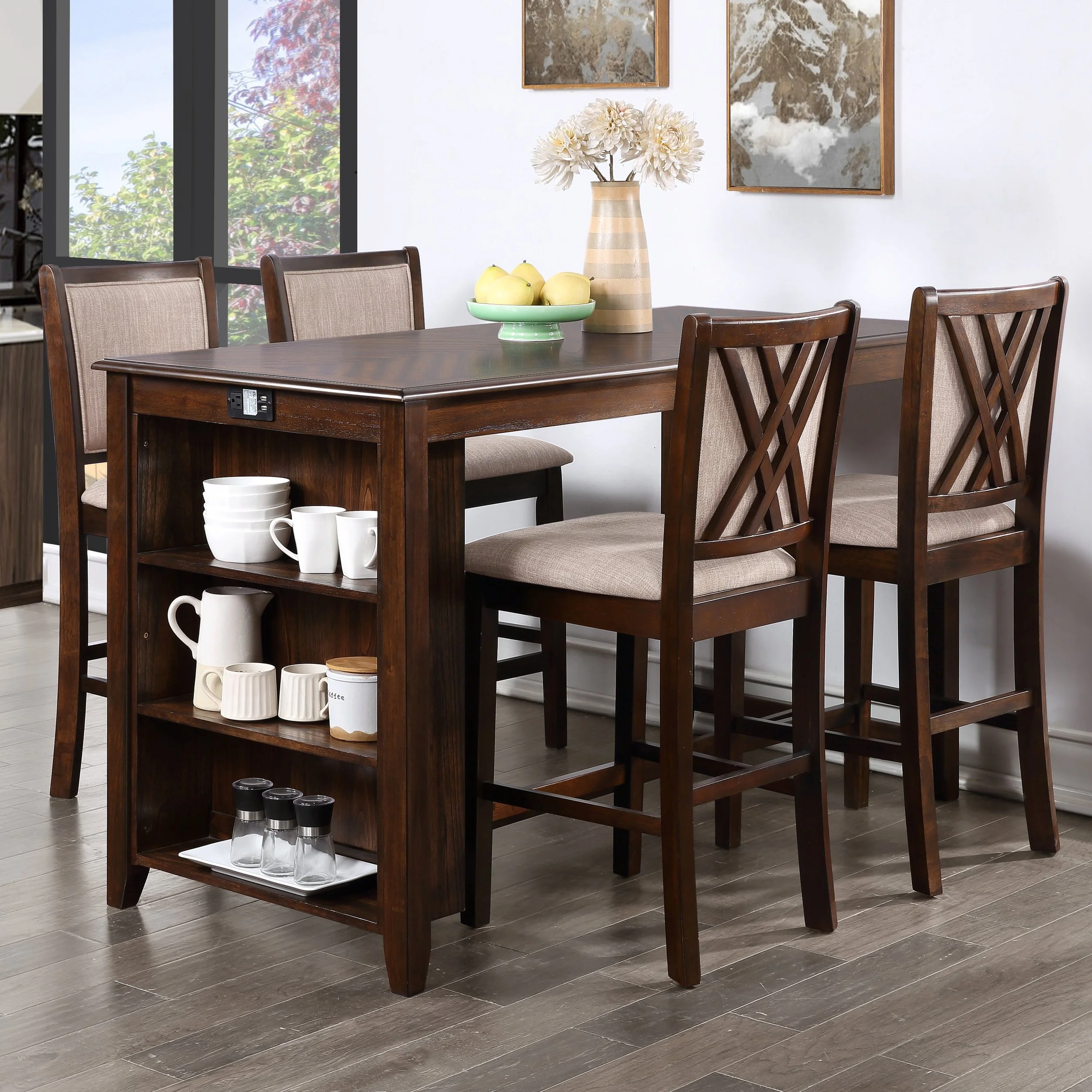 Amy Ch 5pc Dining Set (table with 4 chairs)