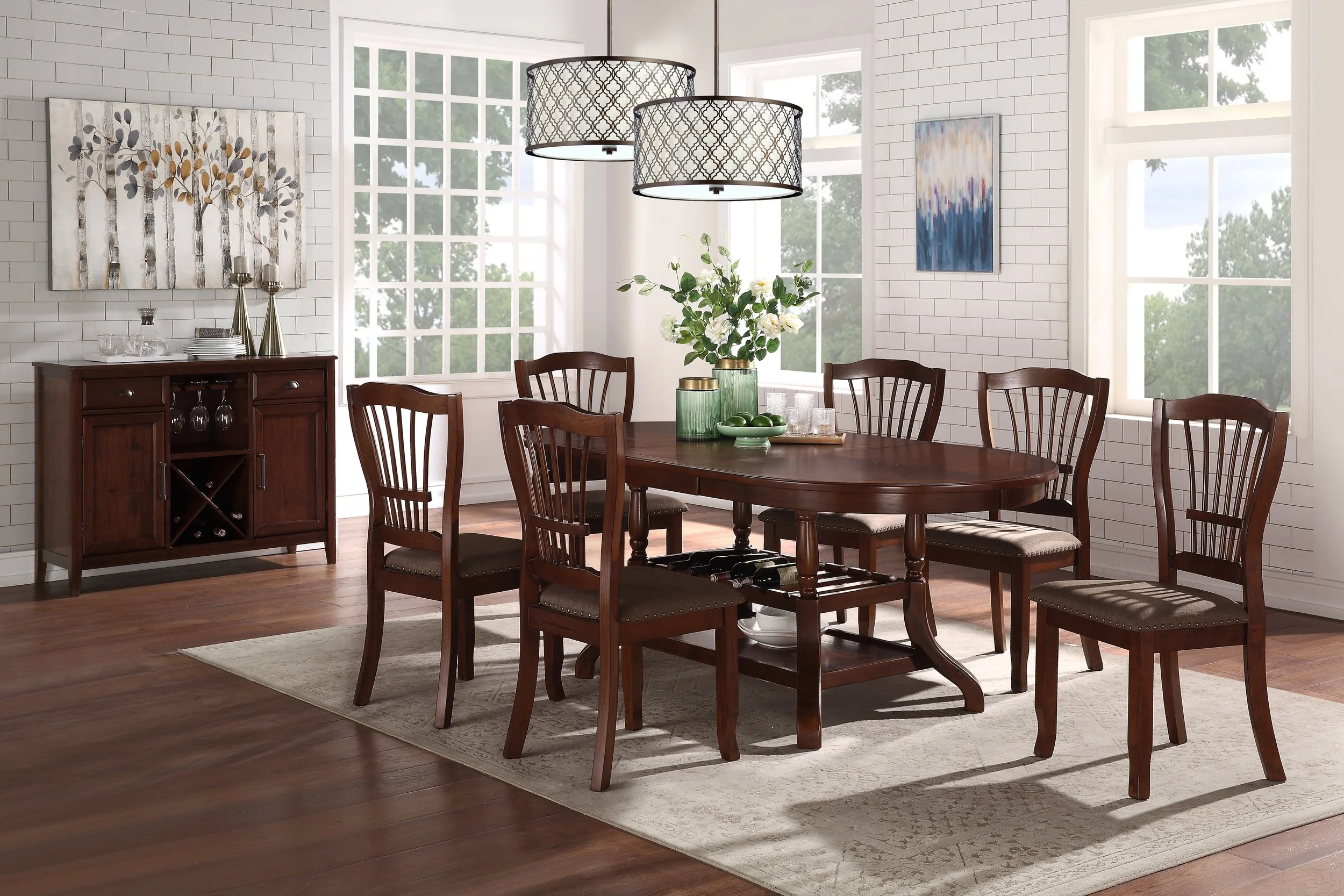 Bixbi 7pc Dining Set (Table, 6 chairs)