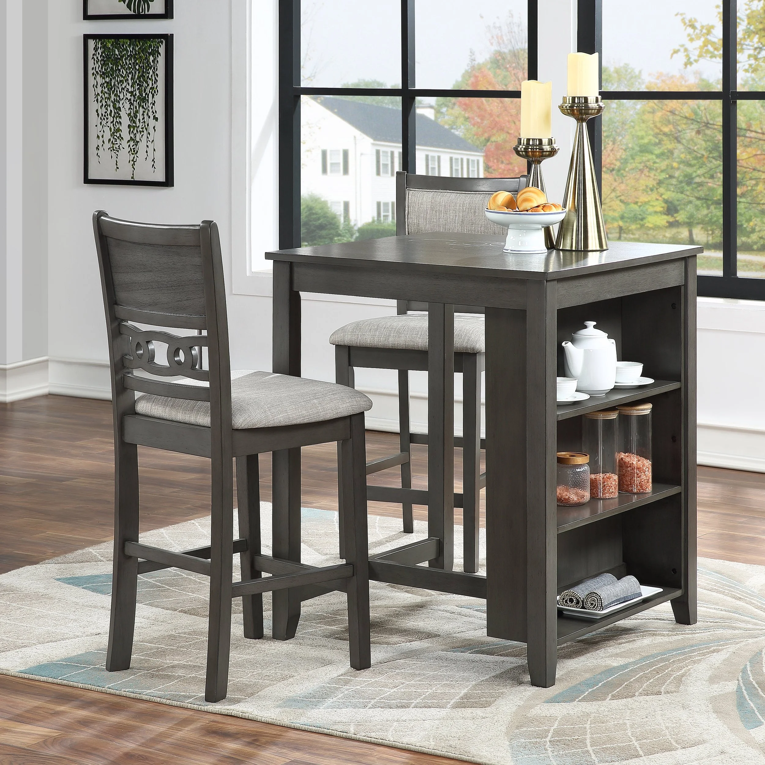 Gia 3pc Counter Dining Set (Table, 2 chairs)