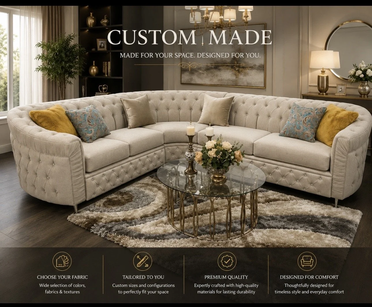 Gamoure 3pc Sectional