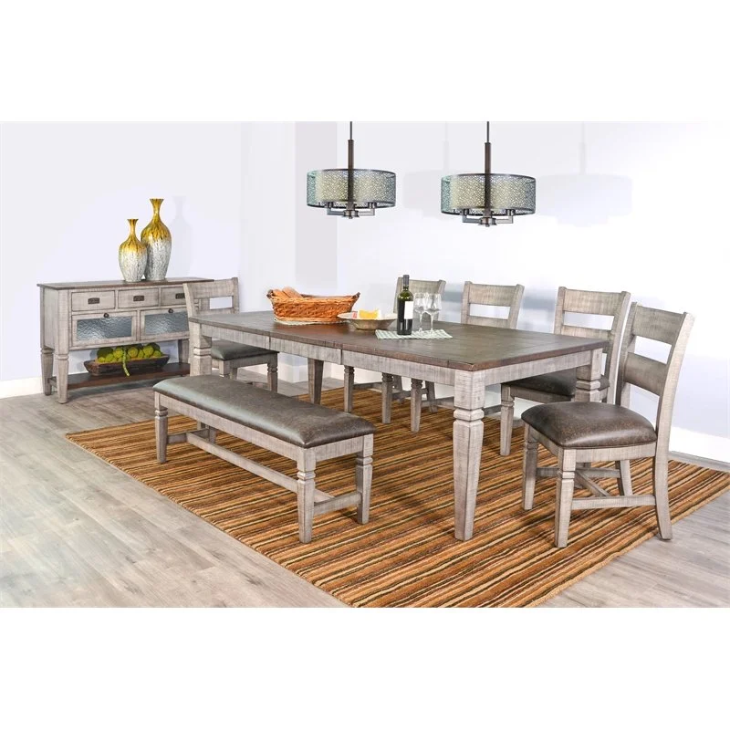 Homestead Hils 1012TA 6pc Dining Set(Table, 4 side chairs, 1 bench)