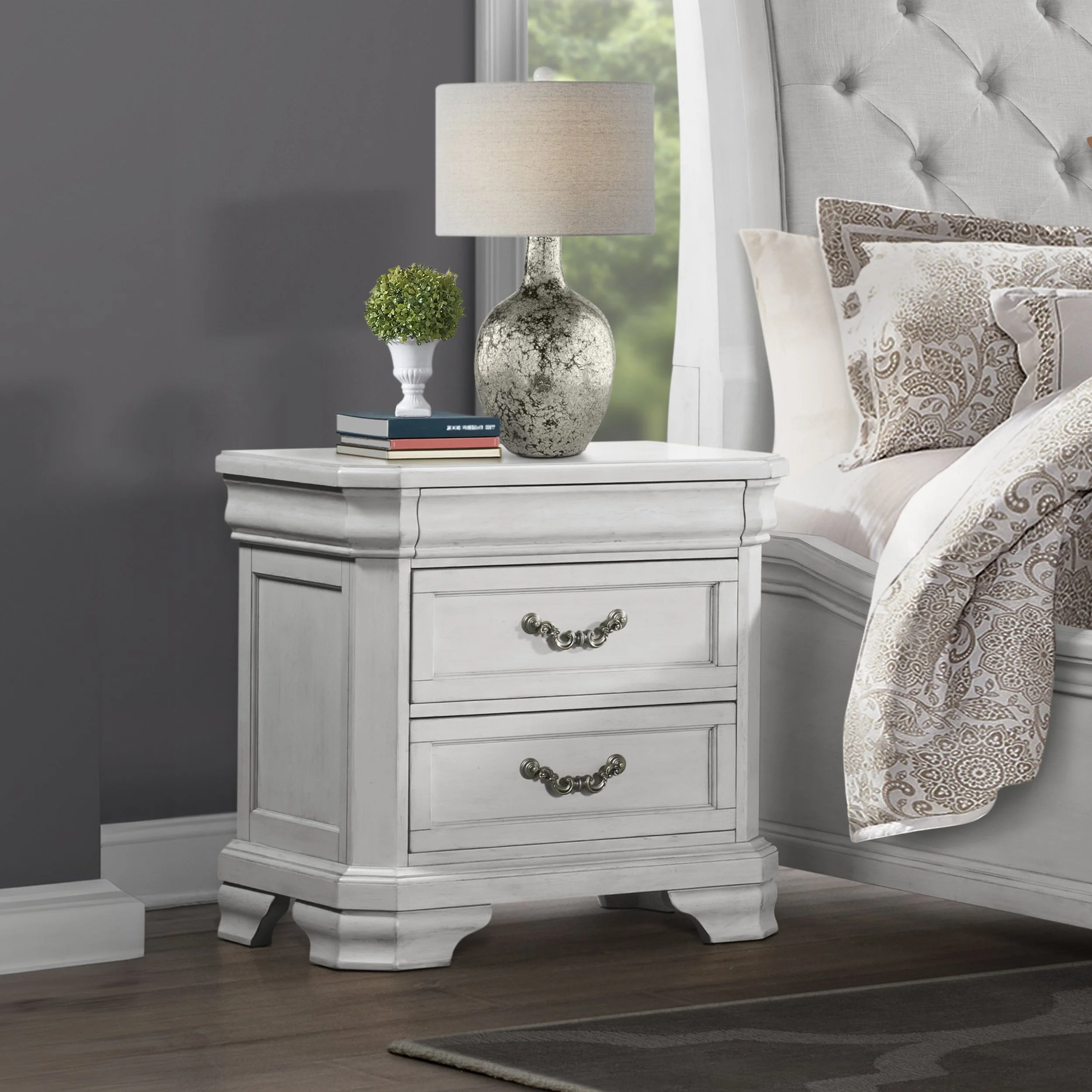 Lyndhurst White Nightstand