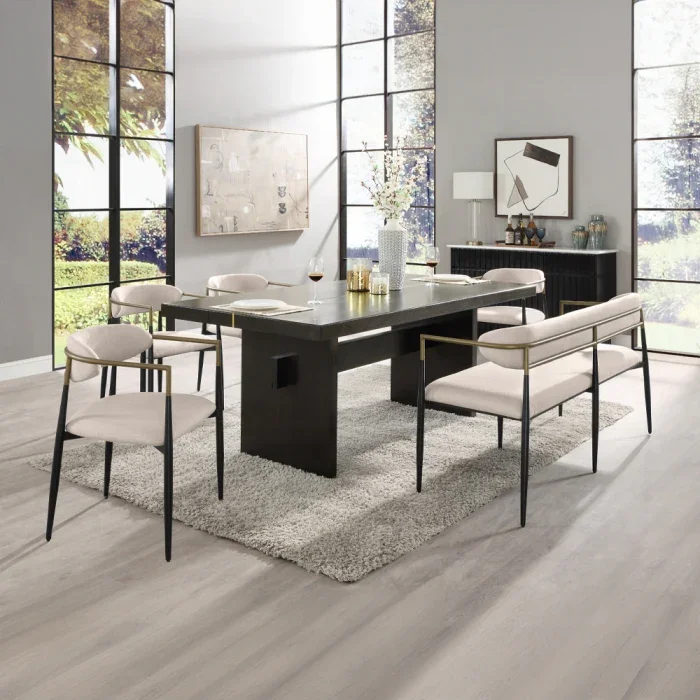 Jaramillo 6pc Dining Set (Table, 4 Chairs, 1 bench)