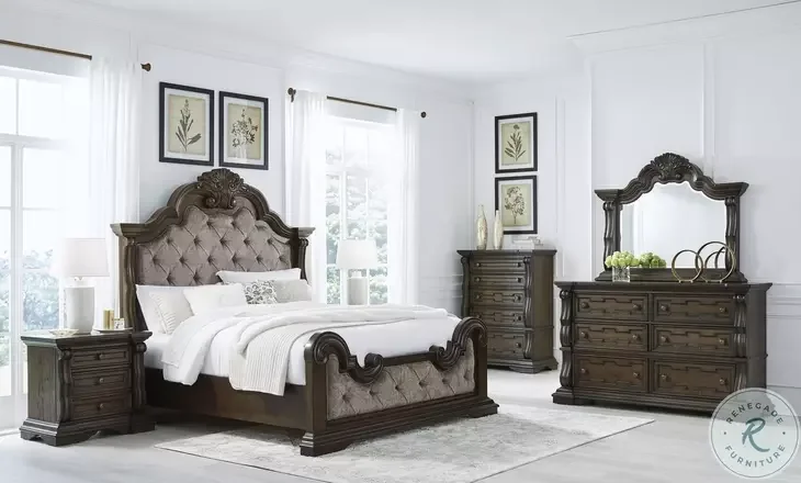 Maylee  4pc  Bedroom  Set (Bed, dresser & mirror, nightstand)