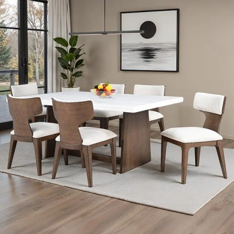 Caerwys 7pc Dining Set (Table, 6 chairs)