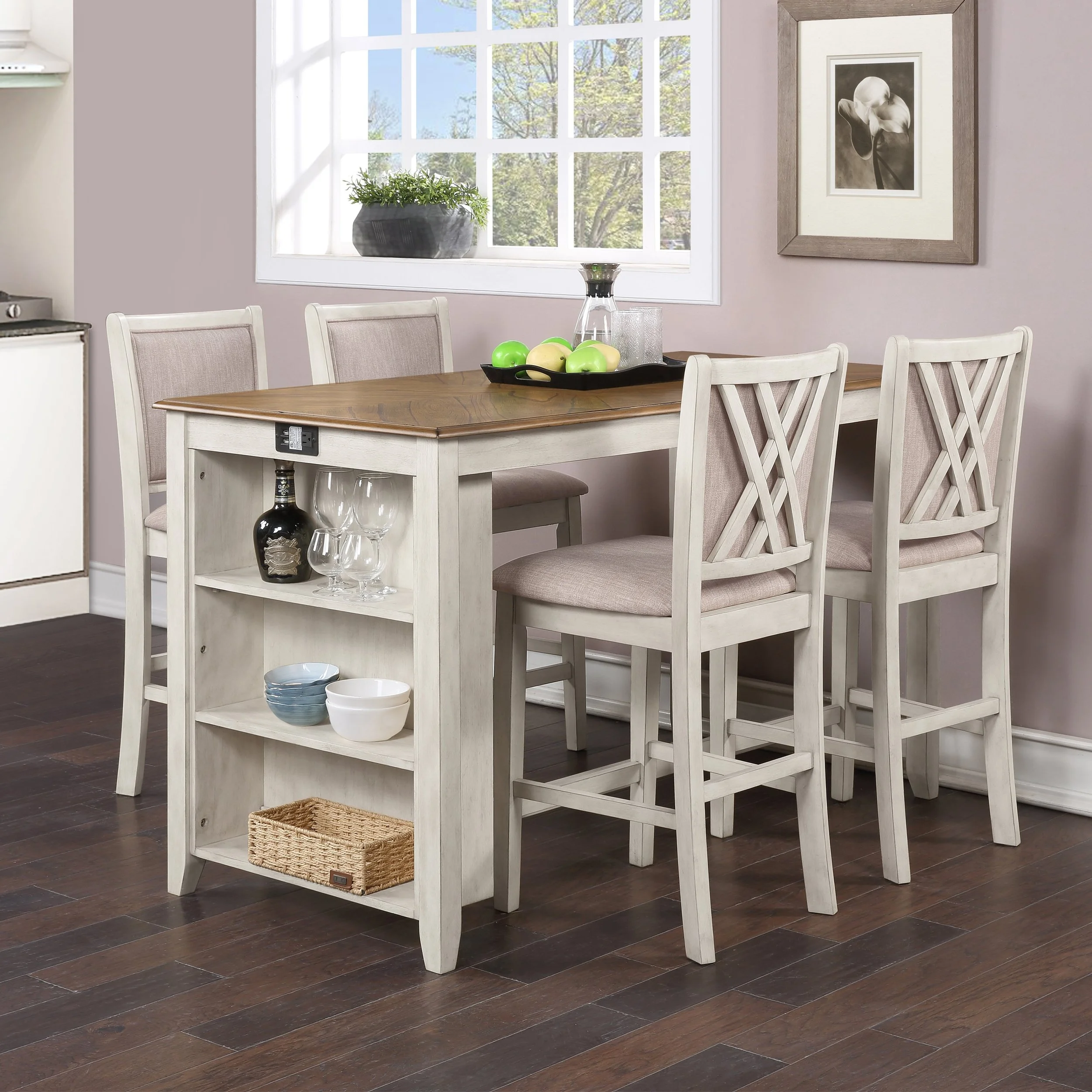 Amy 5pc Dining Set (Table with 4 chairs)