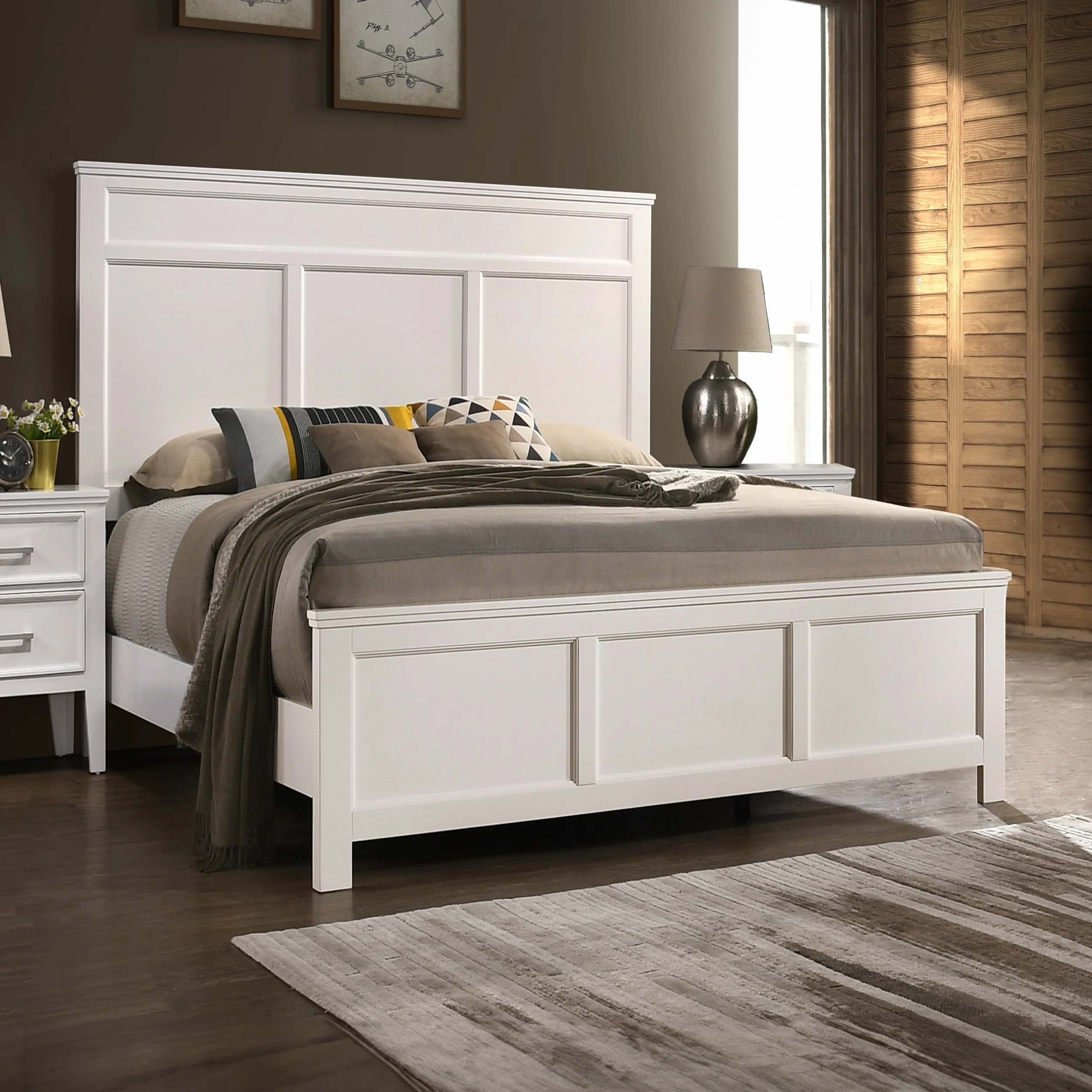 Andover White Bed