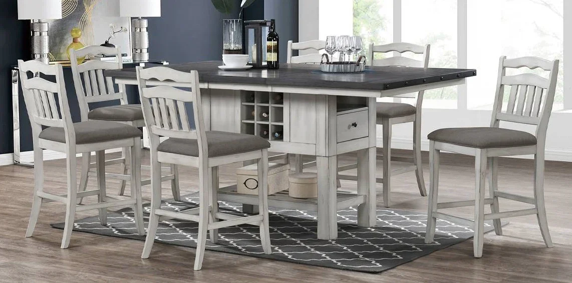Cottage 7pc Counter Dining Set (Table, 6 chairs)