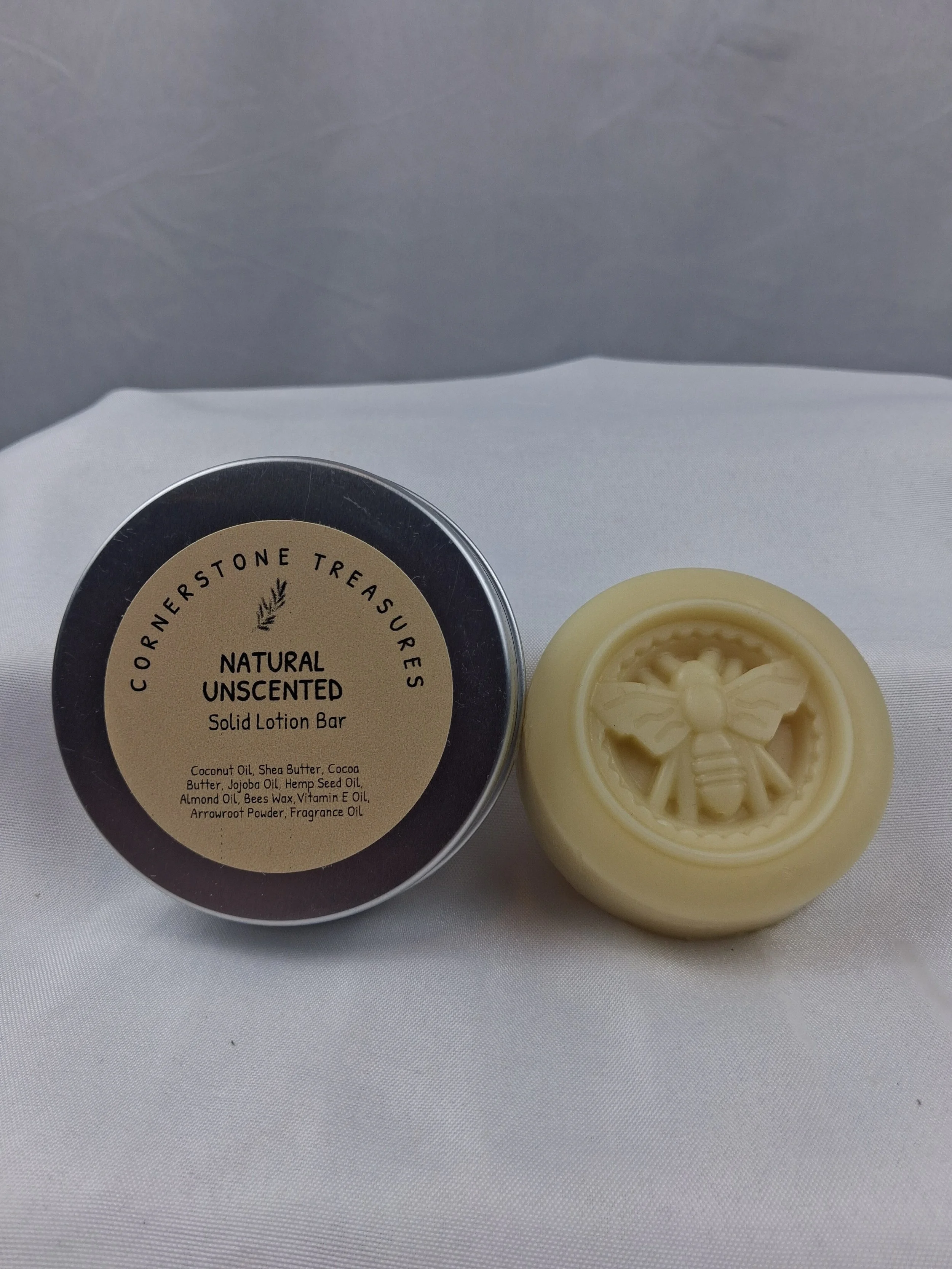 Natural Unscented Solid Lotion Bar