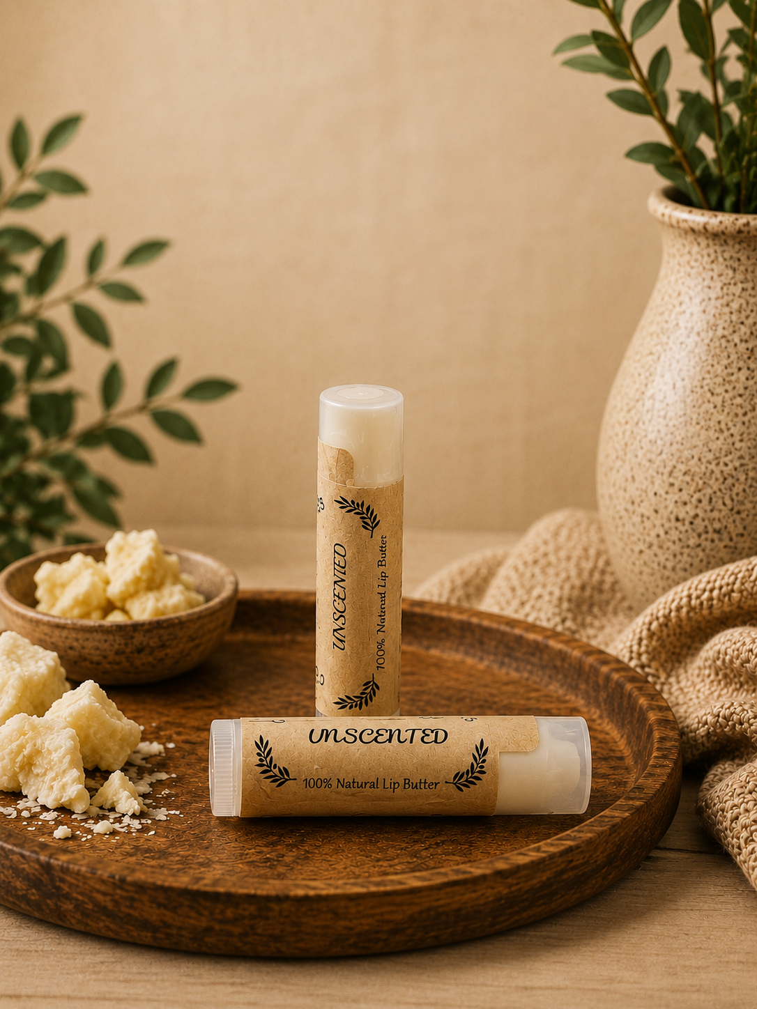 Unscented 100% Natural Lip Balm